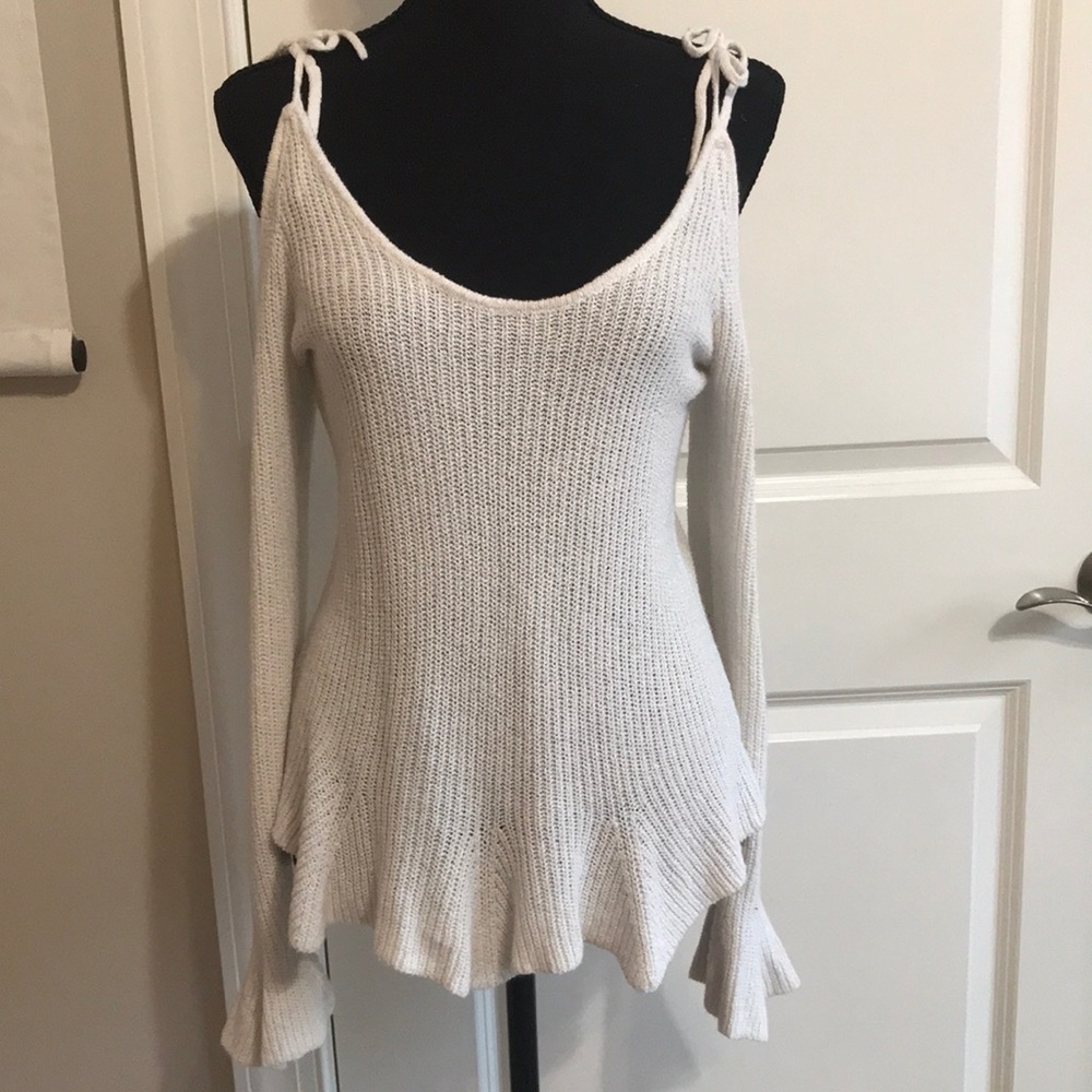 Express open shoulder top